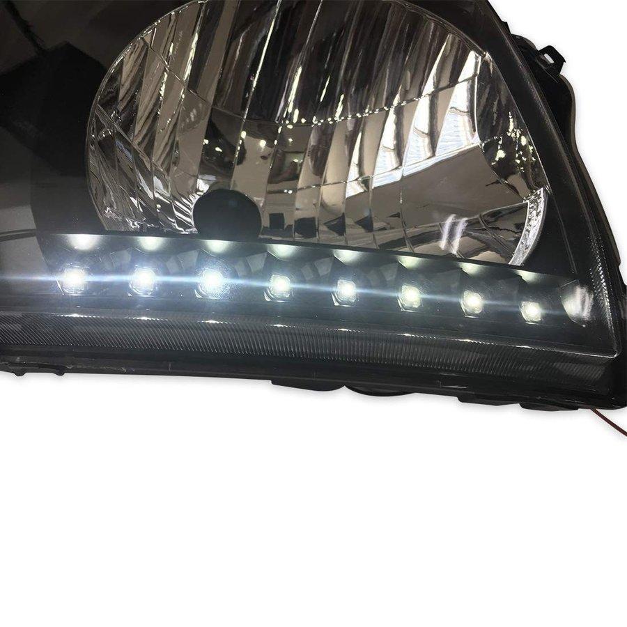 ハイエース 200系 1型 2型 3型ヘッドライト クリアタイプ  LED ライト 標準 ワイドボディ ホワイトLEDの画像