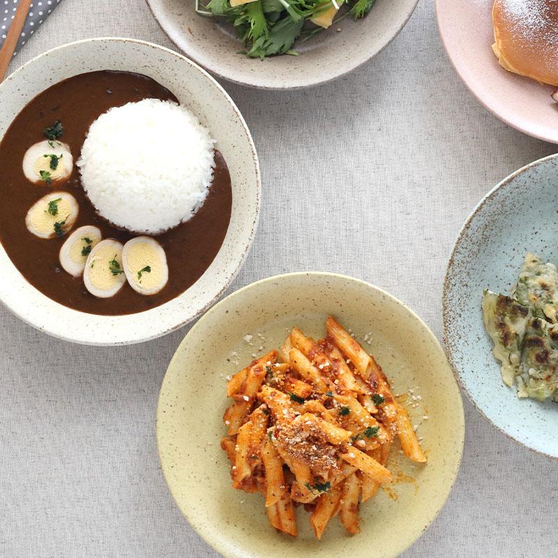 DAISAK カレー皿 クリーム色 カレー皿 22cm パステルマット 軽量食器プレート お皿 皿 深皿 食器