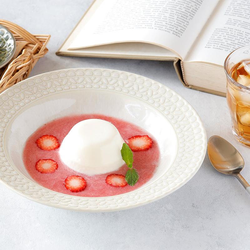 リムスープ皿 23.5cm レース柄プレート お皿 皿 洋食器 おしゃれ 食器