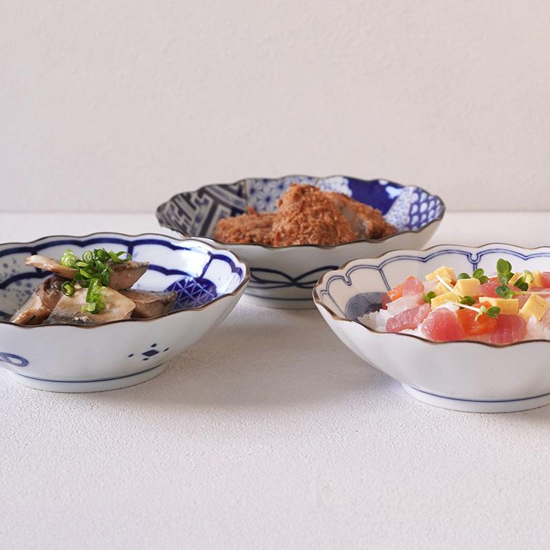 浅鉢 17cm 菊形 食器 皿 お皿 鉢 ボウル 中鉢 取り皿 取り鉢 煮物鉢
