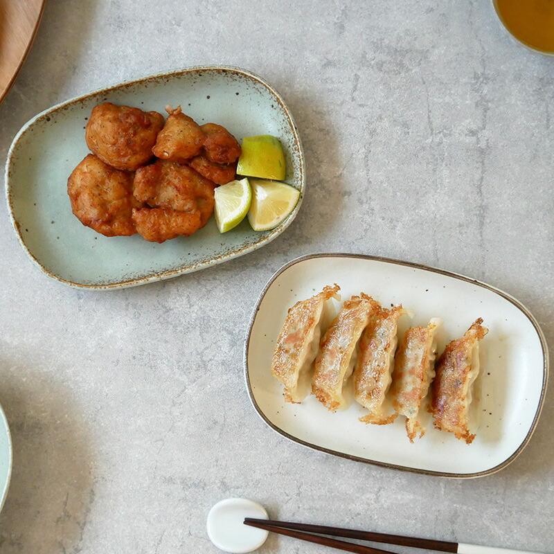 小判皿 19cm ひより 和食器 おしゃれ 長角皿 楕円皿 オーバルプレート