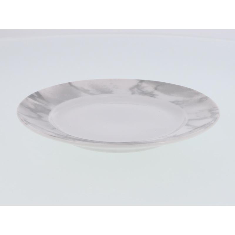 最大50%OFFセール】リムプレート 17cm 大理石調マーブル プレート お皿