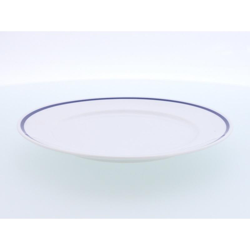 リムプレート 20cm インディゴライン 高強度磁器 プレート お皿 皿