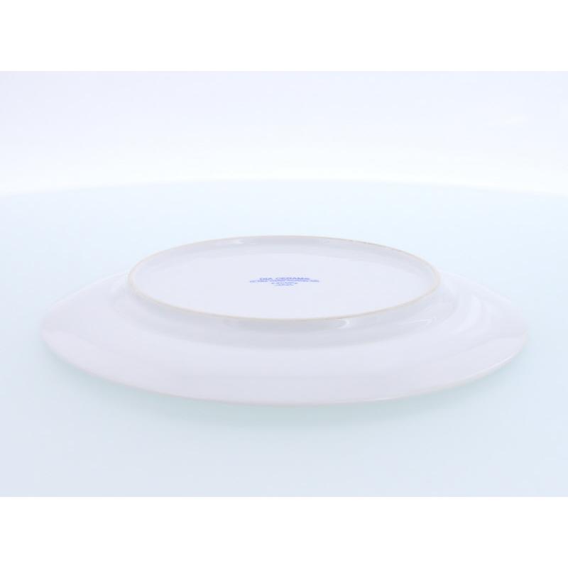 リムプレート 20cm インディゴライン 高強度磁器 プレート お皿 皿