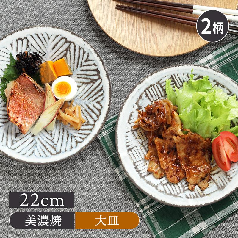 主菜皿 22cm 雪プレート お皿 皿 食器 大皿 ディナープレート ワン