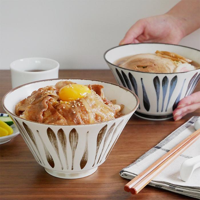 どんぶり 筆十草 台形 16.5cm EAST Original 丼ぶり 丼 おしゃれ 和