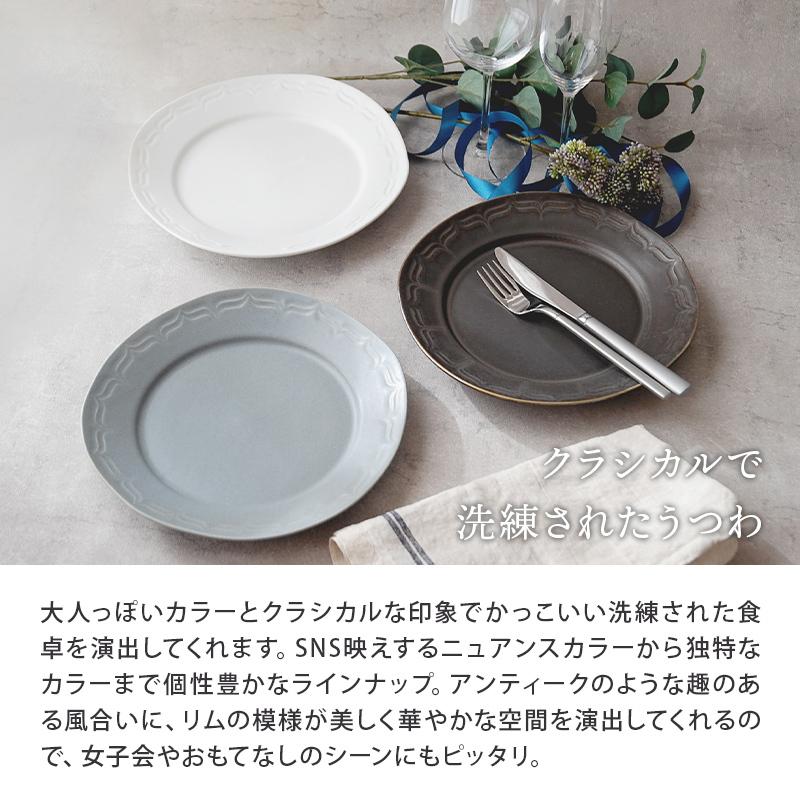 リムプレート 24cm フルーヴ マットカラープレート お皿 皿 洋食器