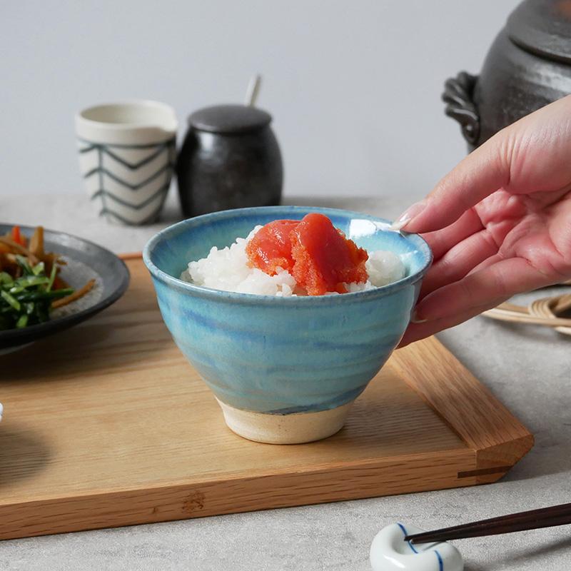 深めのお茶碗 青霧手づくり おしゃれ 和モダン お茶碗 茶碗 茶わん