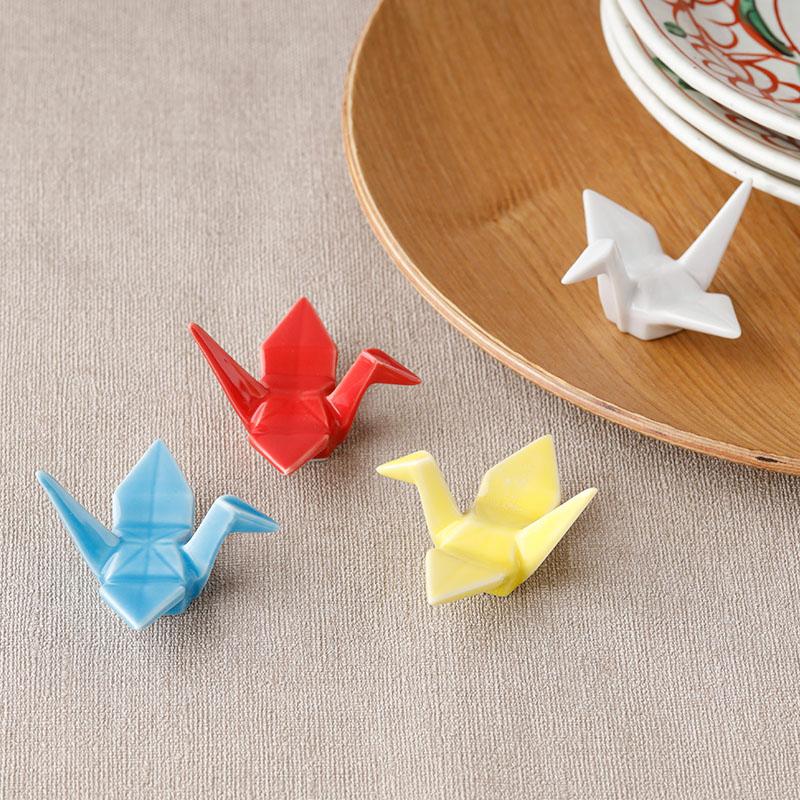 箸置き 折り鶴 TSURU はしおき カトラリーレスト はし置き フォー