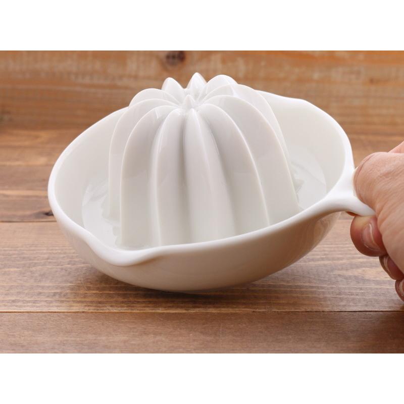 グレープフルーツ絞り器 陶製 ホワイト食器 洋食器 絞り器 おしゃれ 
