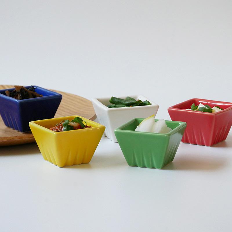 マス型小付 5.8cm 縦筋ボウル 鉢 食器 小鉢 おかず小鉢 前菜鉢 副菜鉢