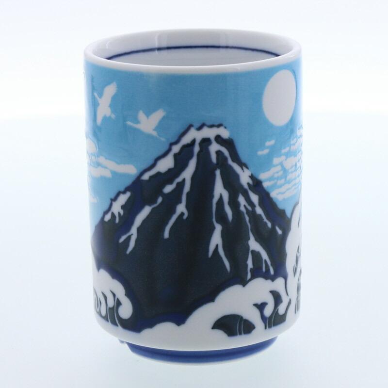 湯呑 270cc MINO YUNOMI 箱入り 鳥獣戯画 富士山 湯呑み 湯飲み ゆのみ
