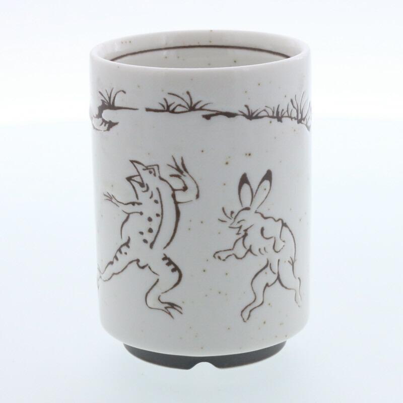 湯呑 270cc MINO YUNOMI 箱入り 鳥獣戯画 富士山 湯呑み 湯飲み ゆのみ