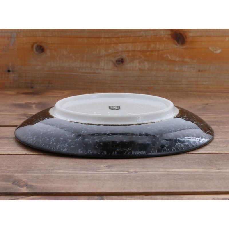 和食器 お皿 25.5cm 黒蚊帳目プレート 皿 おしゃれ 食器 大皿 ディナー