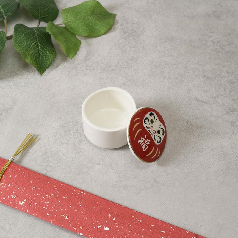 蓋付珍味入 5.5cm だるま 和食器 小物入れ 蓋物 陶器 おしゃれ 和