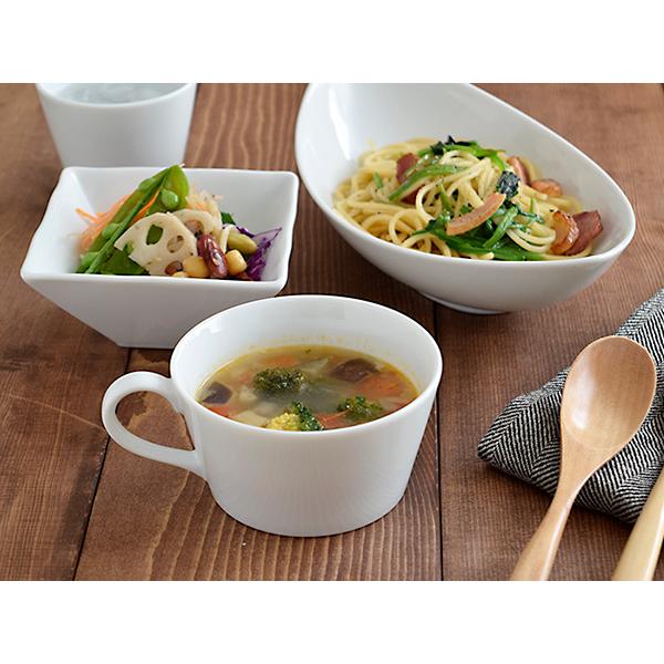 HORIZON ホワイト スープカップ 12個セット カフェ食器で人気の白い食器のスープカップ