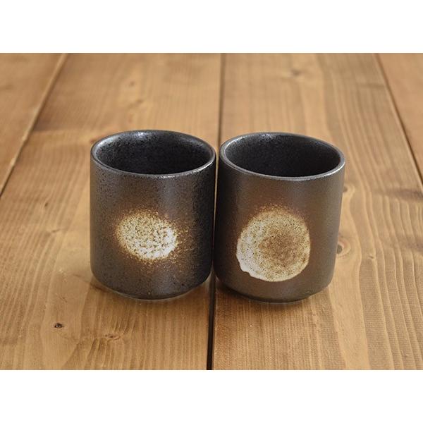 和食器 湯呑み 黒備前ゆのみ 湯のみ 湯飲み 茶器 備前風 カップ 高級感