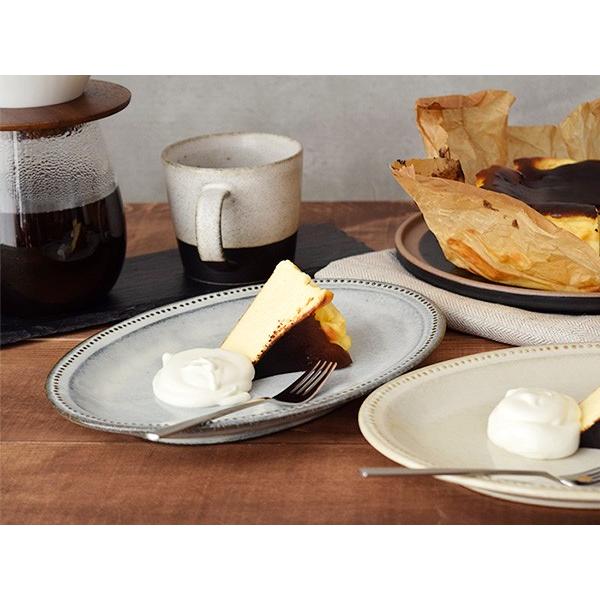 ドット オーバルプレート 24cm 陶器 大皿 楕円皿 お皿 和食器 プレート