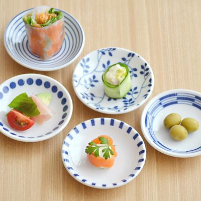 ruri 豆皿 和皿 和食器 染付 シンプルなお皿 小皿 醤油皿 漬物皿 お皿 