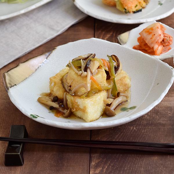 和食器 煮物鉢 変形菱型 金彩おりべ お皿 ボウル 深皿 鉢 大鉢 中鉢
