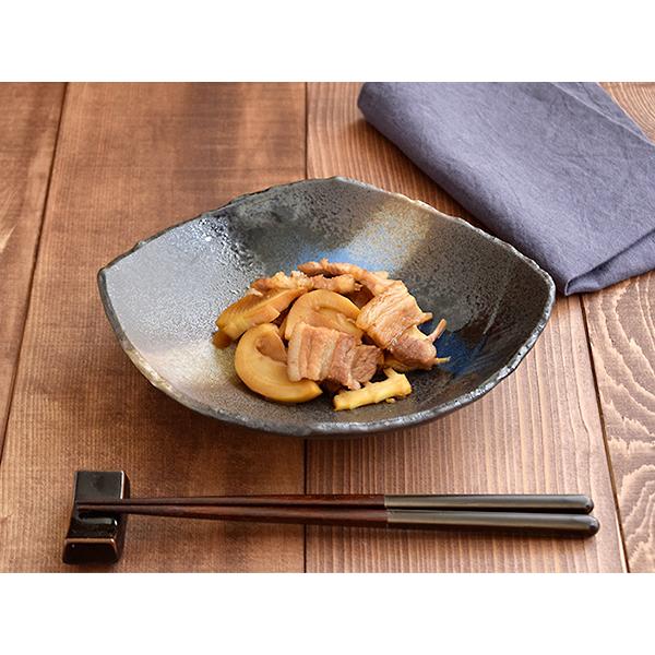 和食器 煮物鉢 変形菱型 黒海 お皿 ボウル 深皿 鉢 大鉢 中鉢 盛り皿