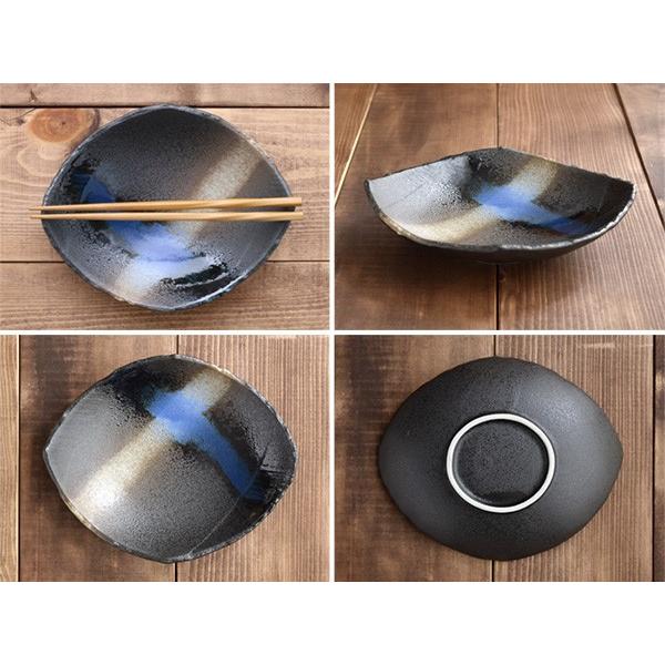 和食器 煮物鉢 変形菱型 黒海 お皿 ボウル 深皿 鉢 大鉢 中鉢 盛り皿