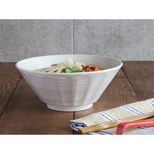 粉引 しのぎ刷毛目 6.8ラーメンどんぶり（21.7cm）丼ぶり 丼 和食器