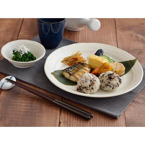 大皿 24cm 渦刷毛目 クリーム 和食器 お皿 大皿 皿 プレート 主菜皿