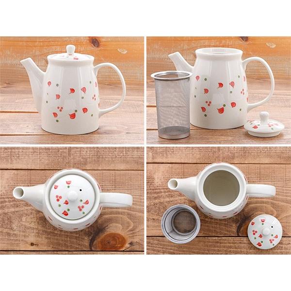 ティーポット 670cc うず点紋 茶こし付 アウトレット 急須 ポット 茶器 お茶 紅茶 大きいサイズ 大きめサイズ 花柄 フラワー 白い食器 カフェ食器 Ktx 010 食器専門店のイースト 通販 Yahoo ショッピング