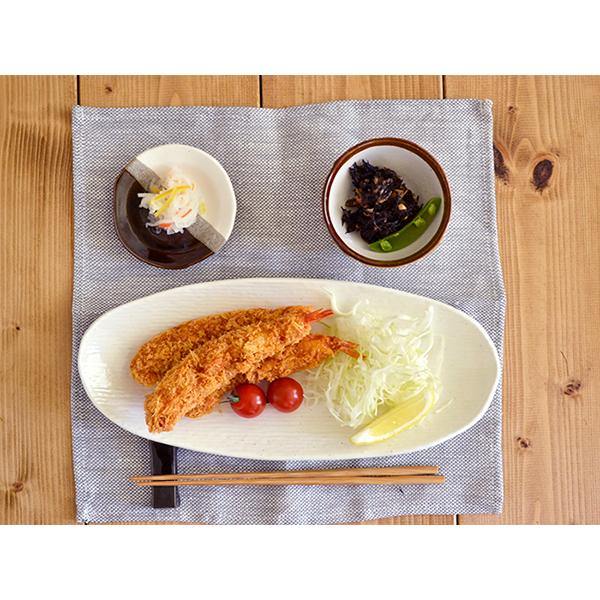 和食器 長皿 楕円 minoruba(ミノルバ) 皿 プレート ホワイト ブラック