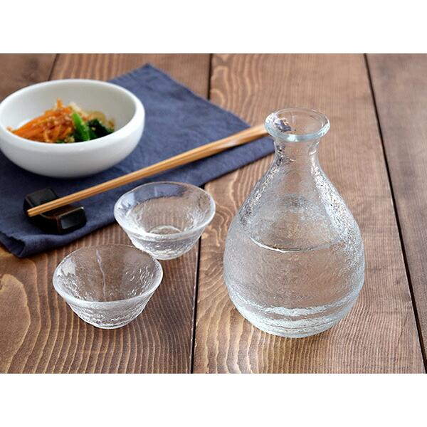盃 岩模様 クリアガラス 日本製酒器 お猪口 おちょこ 猪口 ぐい呑