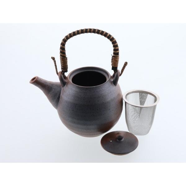 土瓶 (大) 550cc 茶こし付き 黒信楽 和食器土瓶つる 急須 土瓶 (大) 550cc 茶こし付き 黒信楽 和食器土瓶つる 急須