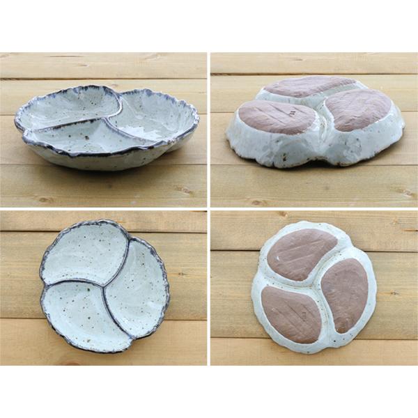 和食器 3つ仕切皿 花型貫入 仕切り皿 プレート 皿 お皿 ランチ 和食器 3つ仕切皿 花型貫入 仕切り皿 プレート 皿 お皿 ランチ
