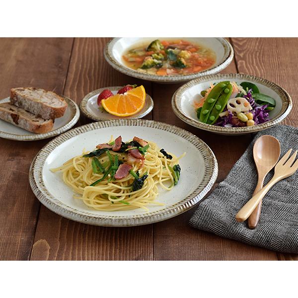 4枚セット 渕錆粉引 ディナープレート 和食器 食器セット 大皿 4枚セット 渕錆粉引 ディナープレート 和食器 食器セット 大皿