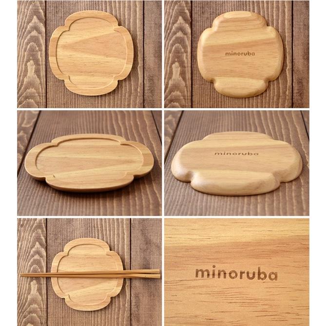 ミツカン コースター 2枚セット 木製コースター4枚セット 花型 minoruba（ミノルバ） コースター