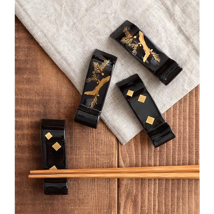 爆買箸置きセット 松 巻物型 2柄 4個セット 和食器 箸置き はしおき