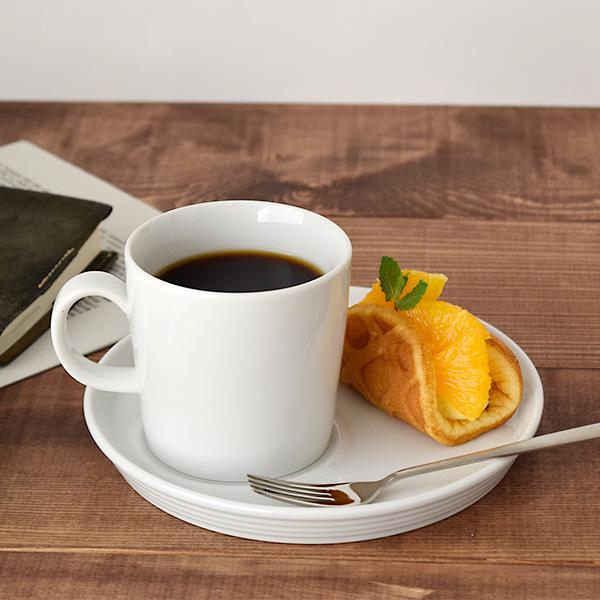 CAFEモーニングセット プレート17.5cm+マグ ホワイト 食器セット お皿