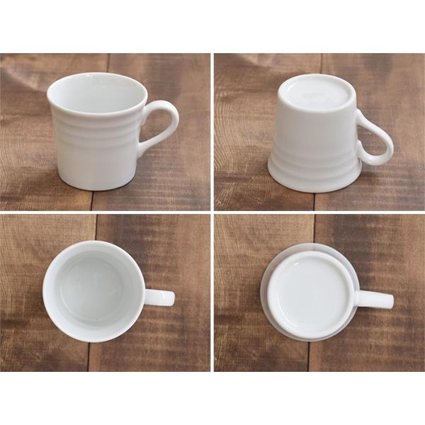 コーヒーカップ＆ソーサー ボーダー ホワイト コーヒーマグ カップ