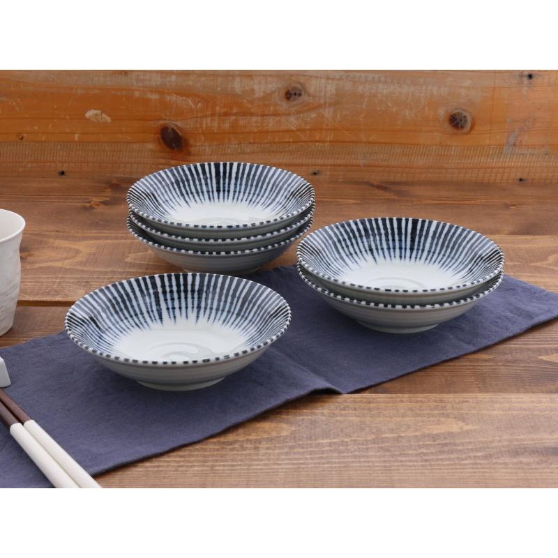 陶器 小皿 10枚セット 約14cm 白粉引（黒い斑点） ⑥ 浅小鉢 6個セット 食器セット 14cm 千段十草 和食器 : EAST table 2号