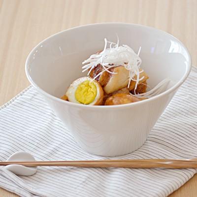 ホワイト 台形マルチボウル （M） 4個セット洋食器 モダン シンプル