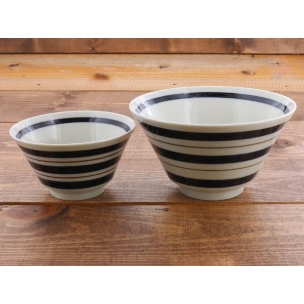 お茶碗セット ボーダー 茶碗 ボーダー 台形 12.8cm 3個セット EAST Original 送料込み 和食器
