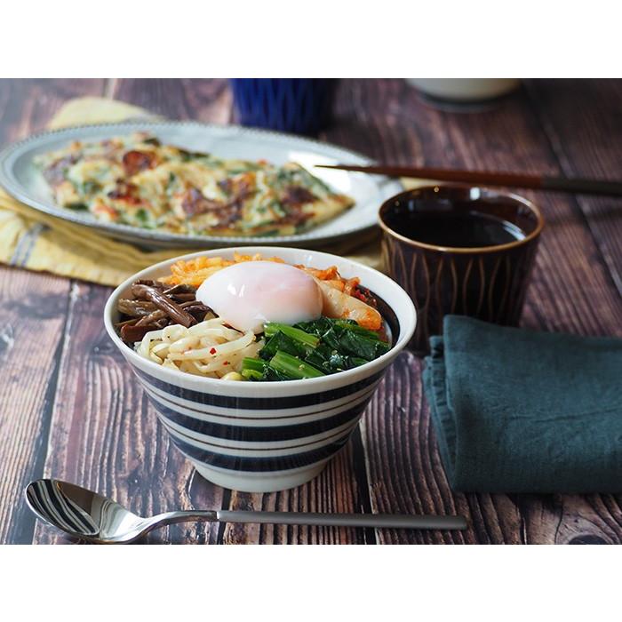 茶碗 ボーダー 台形 12.8cm 3個セット EAST Original 送料込み 和食器