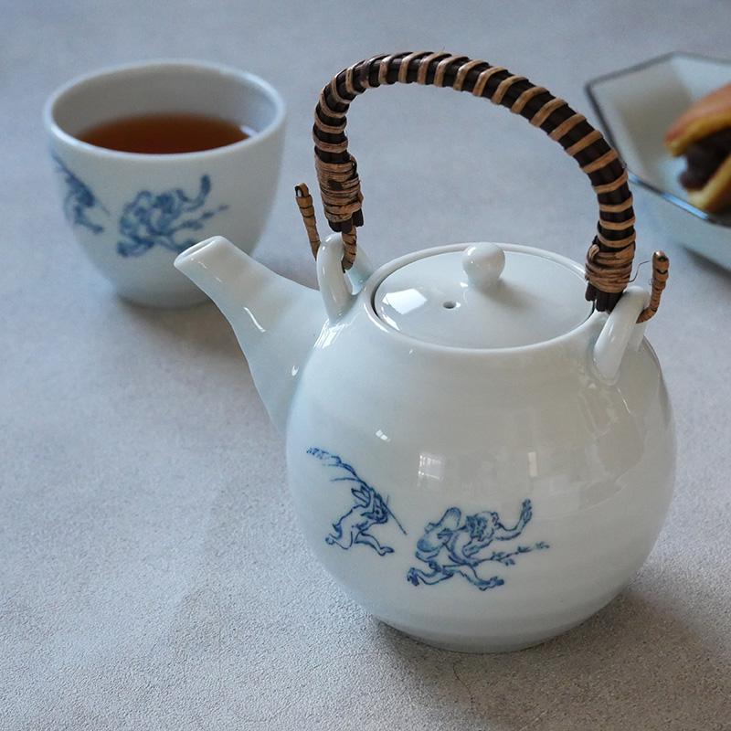 土瓶 500cc 鳥獣戯画 急須 ポット 茶器 ティーポット 日本茶 ドリンク