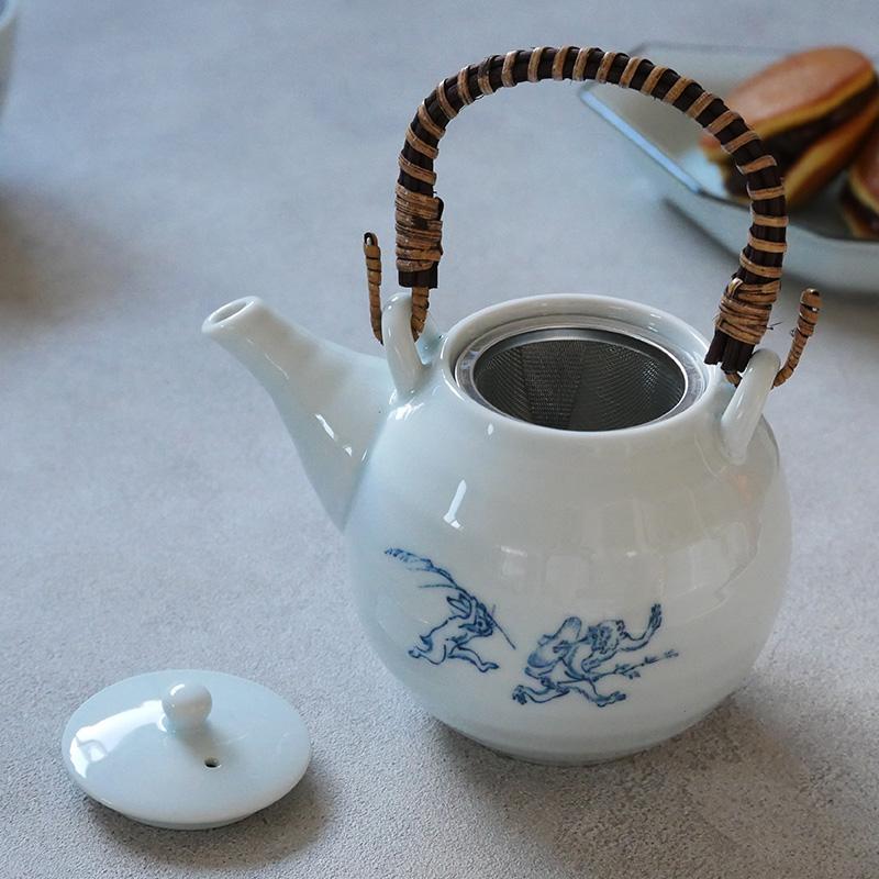 土瓶 500cc 鳥獣戯画 急須 ポット 茶器 ティーポット 日本茶 ドリンク