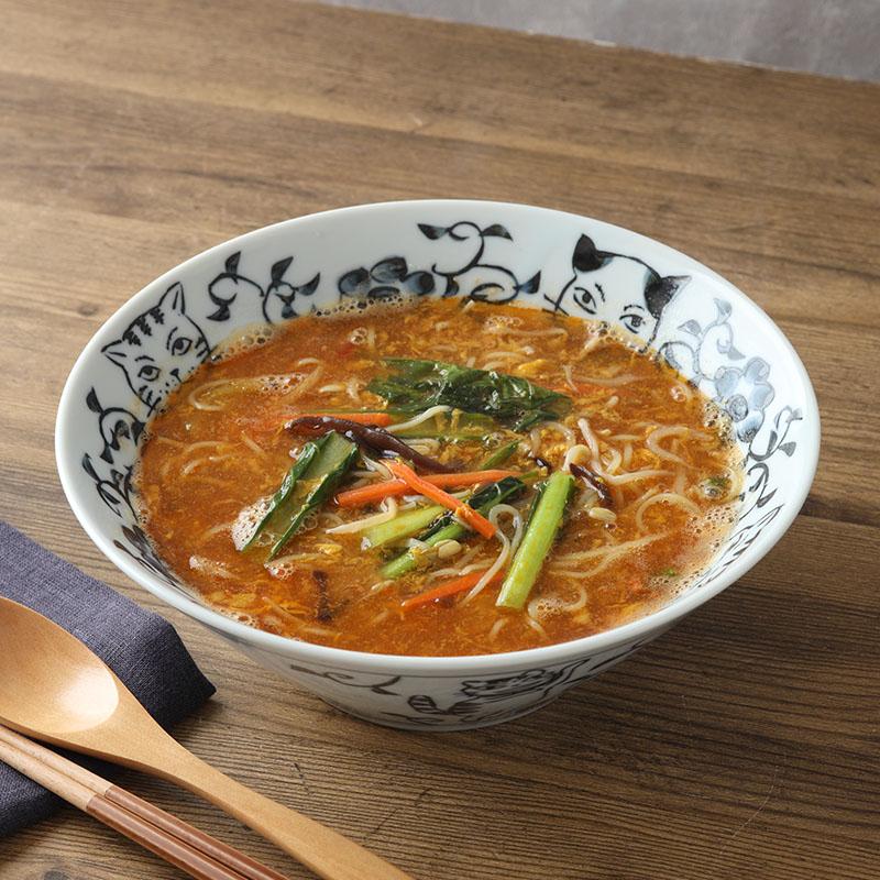 ラーメンどんぶり 4点セット 20.5cm 帰ってきた ねこまるけ ヒゲボタン