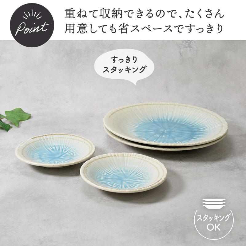 大皿 ＆ 取り皿 2人用 プレート 4枚セット 2サイズ×各2枚 雫 和食器