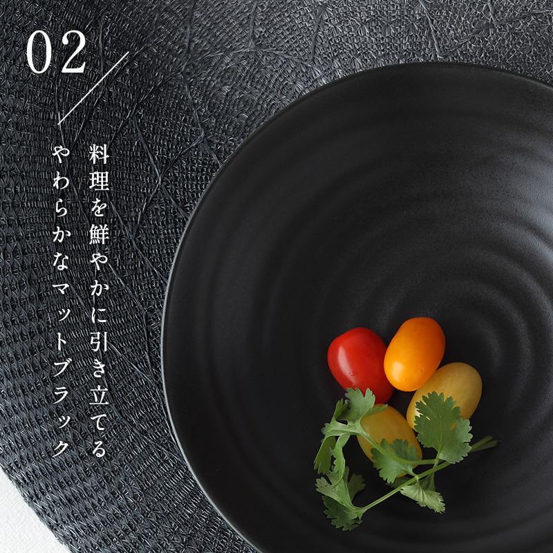 送料無料 パスタ・カレー皿 5枚セット 黒マット EASTオリジナル