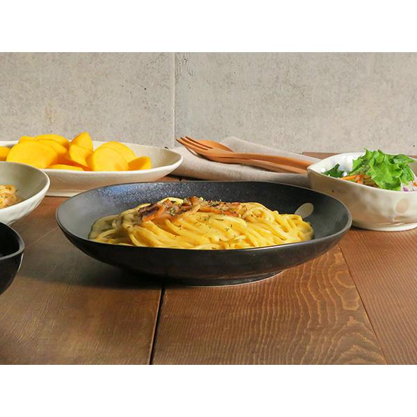 和食器 水玉 三角8寸大皿 （ドットモノトーンシリーズ）大皿 パスタ皿
