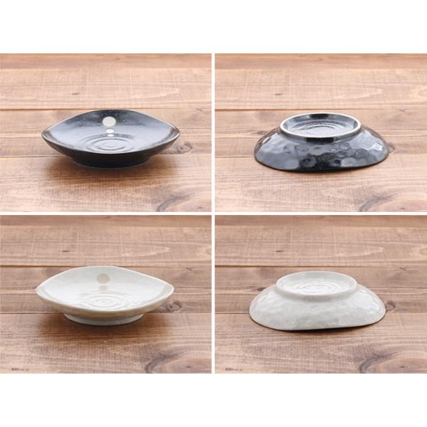 和食器 水玉 三角小皿 3.5寸（ドットモノトーンシリーズ）小皿 漬物皿
