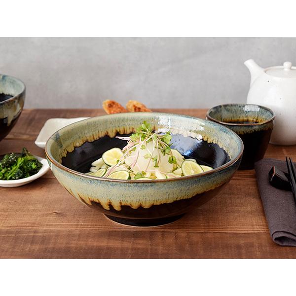 どんぶり 麺鉢 天目白流し 和食器 丼 丼ぶり 丼料理 麺鉢 めん鉢 盛り